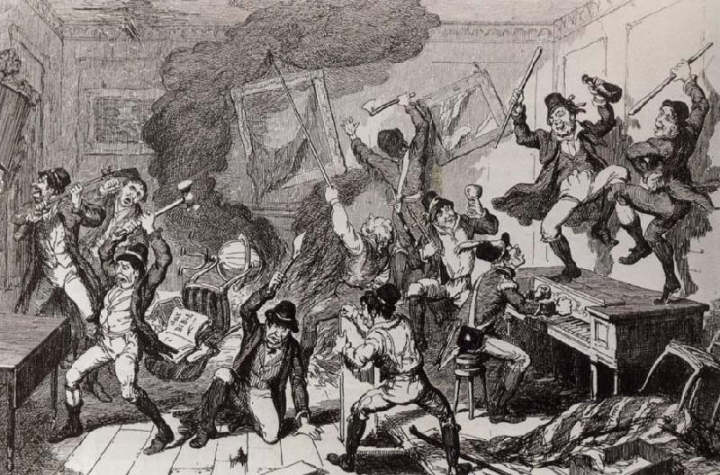Thomas Pakenham Rebels dancing the Carmagnolle in a captured house by cruikshank China oil painting art